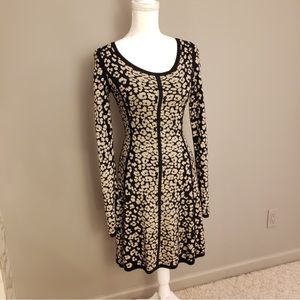 VS Cashmere Blend Leopard Sweater Dress